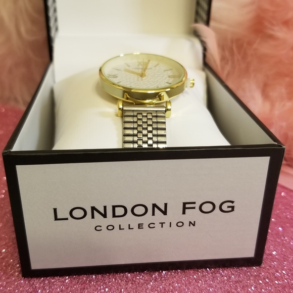 London Fog Wembley Two Tone Bracelet Watch New in Original Box with Tags - Picture 2 of 16